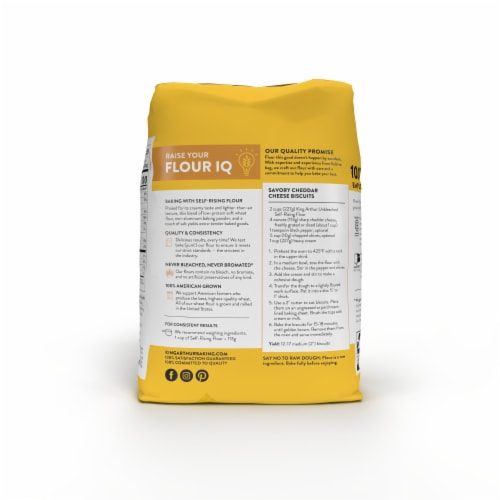 King Arthur Unbleached Self Rising Flour, Non-GMO Project Verified, No Preservatives Perspective: back