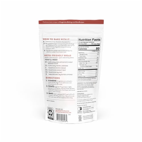 King Arthur Keto Wheat Baking Flour, Non-GMO Project Verified, 1-to-1