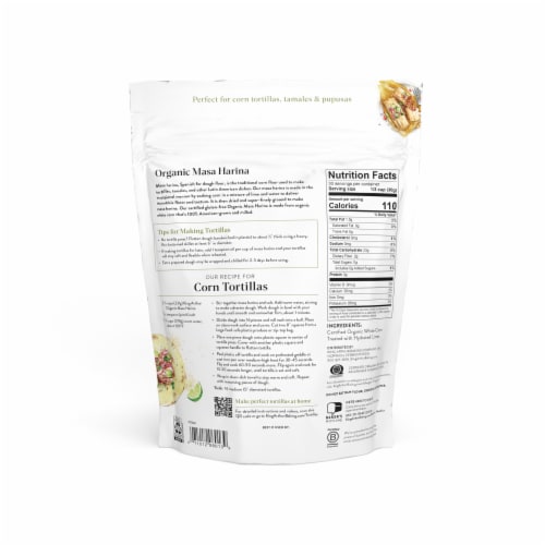 King Arthur Organic Masa Harina Flour Perspective: back