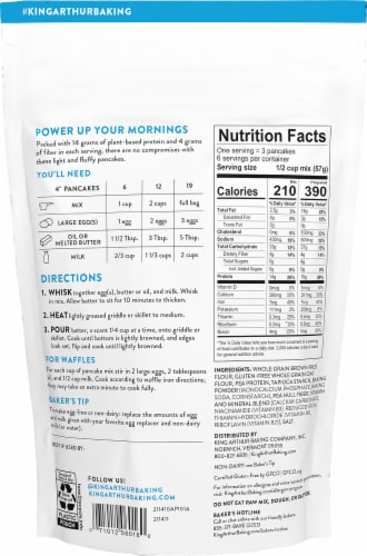 King Arther Baking Company Gluten Free Protein Pancake Mix Perspective: back