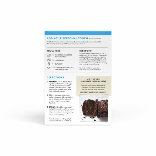 King Arthur Flour Gluten Free Muffin Mix Perspective: back