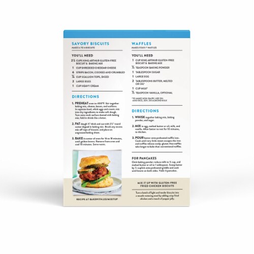 King Arthur, Gluten Free All-Purpose Baking Mix, Non-GMO Project Verified, Certified Kosher Perspective: back