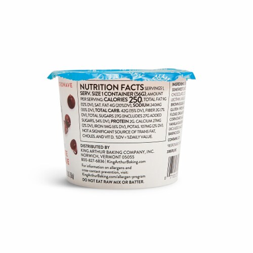King Arthur Single Serve Chocolate Chip Cookie Mix, Gluten-Free, Non-GMO Verified Perspective: back