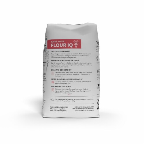 King Arthur Flour 100% Organic Whole Wheat Flour Perspective: back