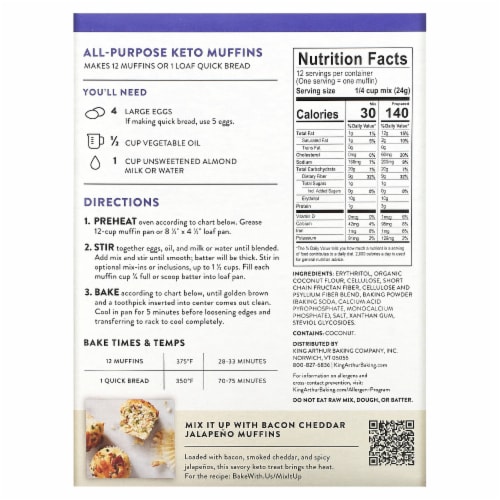 King Arthur Baking Company All-Purpose Keto Muffin Mix, 10 oz - Harris