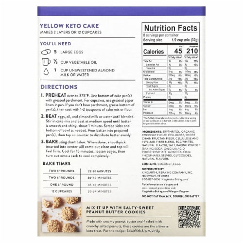 King Arthur Yellow Keto Cake Mix, 9 oz - Harris Teeter