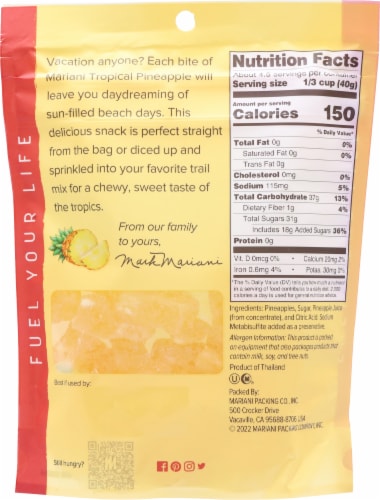 Mariani® Tropical Pineapple Perspective: back