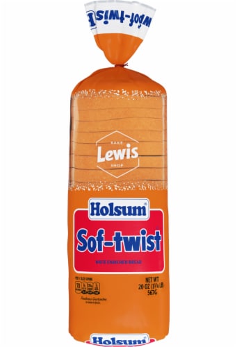 Holsum White Sof-Twist Bread Perspective: back