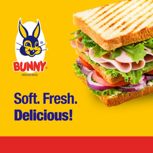 Bunny Bread Thin Sliced, Enriched Sliced White Bread, 20 oz Loaf Perspective: back