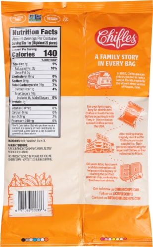 Chifles® Sweet Plantain Chips Perspective: back