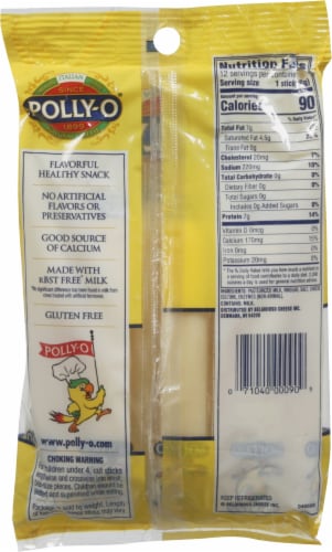 Polly-O Mozzarella String Cheese Perspective: back