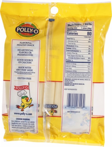 Polly-O Mozzarella String Cheese Perspective: back