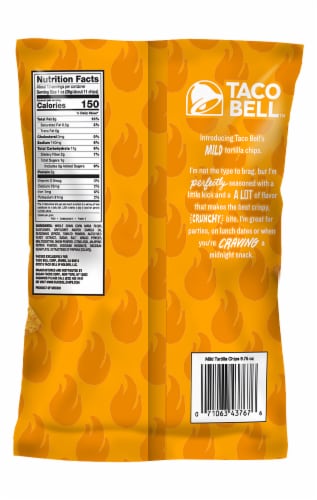 Taco Bell™ Mild Tortilla Chips Perspective: back