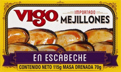 Vigo® Mussels in Marinade Sauce Perspective: back