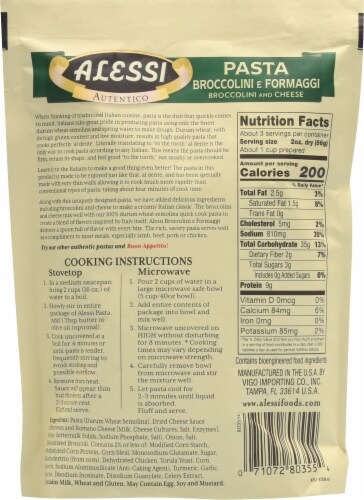 Alessi Broccolini & Cheese 4 Minute Pasta Perspective: back