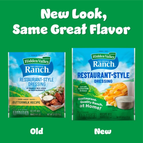 Hidden Valley Buttermilk Ranch Salad Dressing and Seasoning Mix Packet Perspective: back
