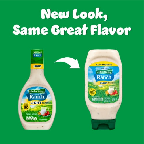 Hidden Valley Original Ranch Light Salad Dressing & Topping Perspective: back