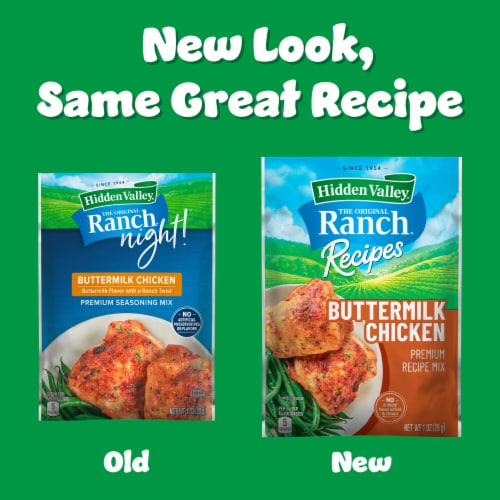 Hidden Valley Ranch Recipes Buttermilk Chicken Seasoning Mix Perspective: back