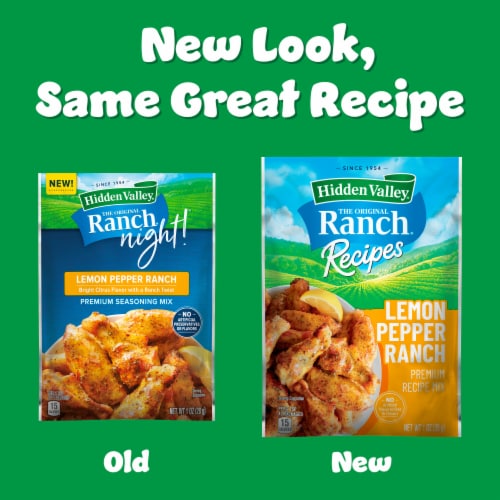 Hidden Valley® Lemon Pepper Ranch Seasoning Mix Perspective: back