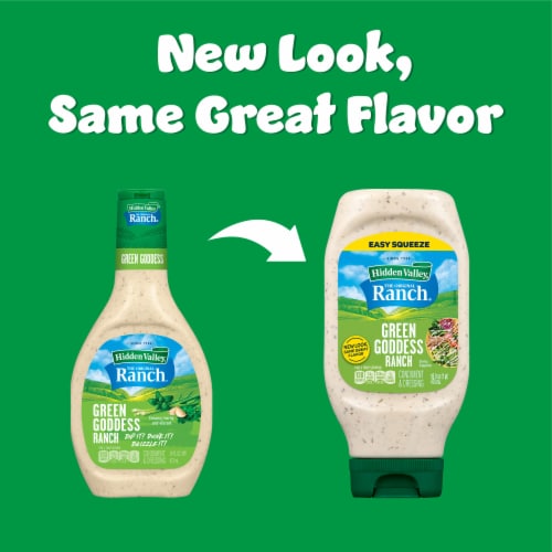 Hidden Valley Green Goddess Ranch Dressing Salad Dressing for Quick Meals Perspective: back