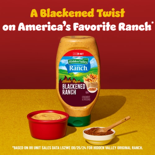 Hidden Valley Kickin Cajun Blackened Ranch Condiment and Dressing Perspective: back