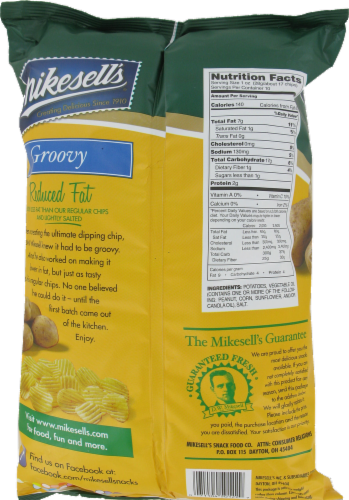 Mikesell's Reduced Fat Groovy Potato Chips Perspective: back