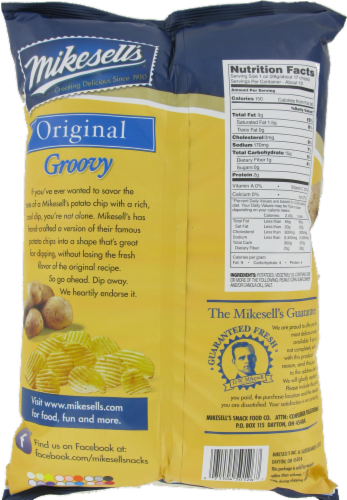 Mikesell's Groovy Original Potato Chips Perspective: back