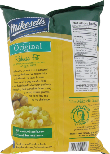 Mike-Sells Reduced Fat Potato Chips Perspective: back