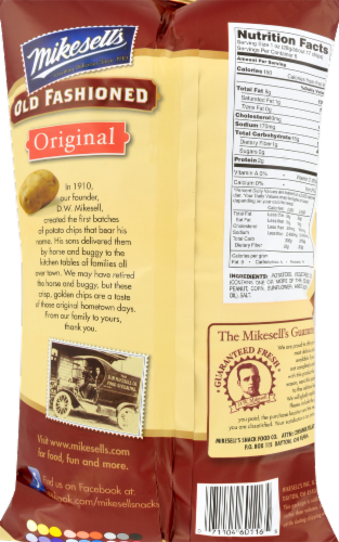 Mikesell's Old Fashioned Original Potato Chips Perspective: back