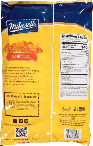 Mikesell's® Good N Hot Groovy Potato Chips Perspective: back