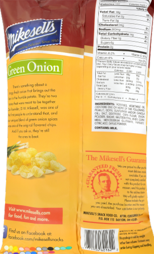 Mikesell's Green Onion Potato Chips Perspective: back