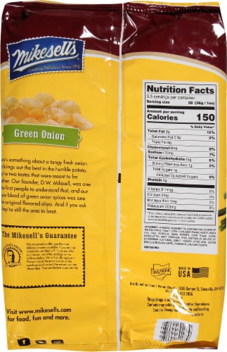 Mikesell's® Green Onion Potato Chips Perspective: back