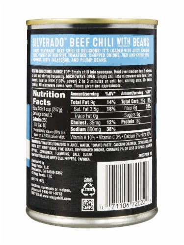Stagg Chili® Silverado Beef Chili with Beans Perspective: back