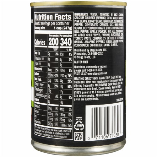 Stagg Chili® Gluten Free Vegetarian Garden 4-Bean Chili Perspective: back