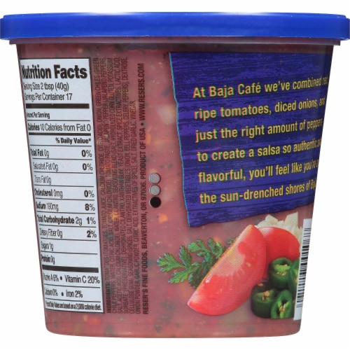 Reser's Baja Cafe Pico De Gallo Medium Salsa Perspective: back