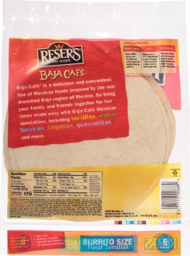 Reser's® Baja Cafe™ Burrito Size Flour Tortillas Perspective: back
