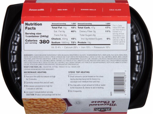 Reser's Creamy Macaroni and Cheese Perspective: back
