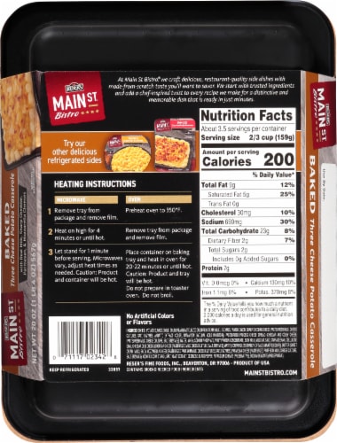 Reser's® Main St Bistro Baked Three Cheese Potato Casserole Perspective: back