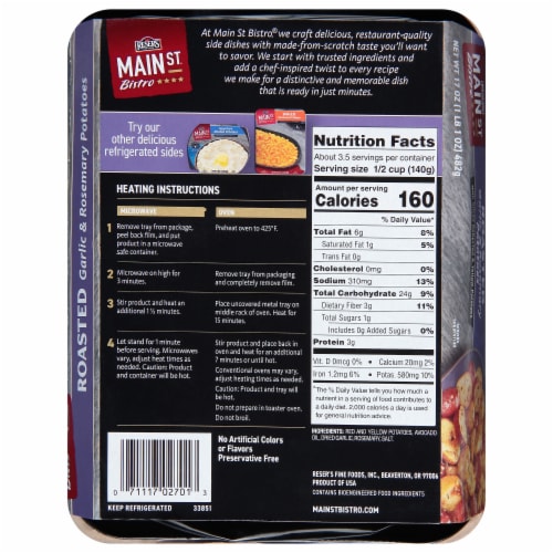 Reser's® Main St® Bistro Roasted Garlic and Rosemary Potatoes Perspective: back