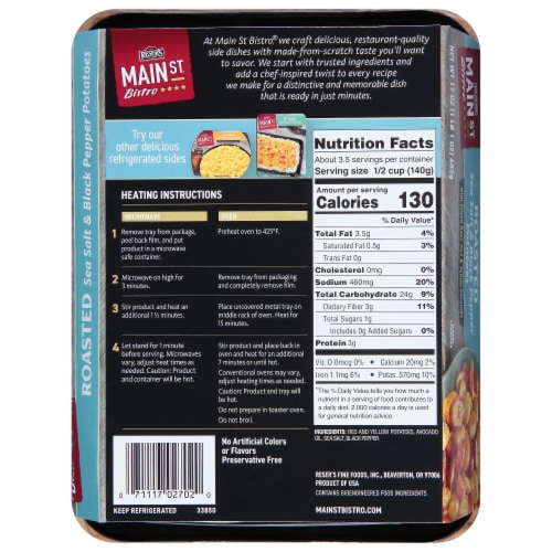 Reser's® Main St. Bistro® Roasted Sea Salt and Black Pepper Potatoes Perspective: back