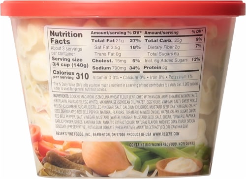 Reser's® Fine Foods Deli Style Macaroni Salad Perspective: back