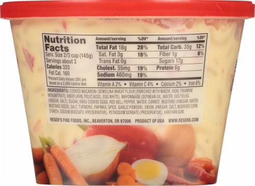 Reser’s Amish Macaroni Salad Perspective: back