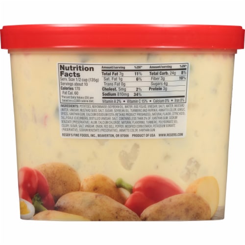 Reser's Mustard Potato Salad Perspective: back
