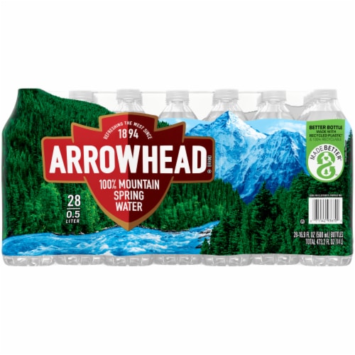Arrowhead 100% Mountain Spring Water Perspective: back