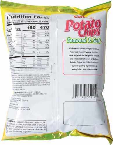 Calbee® Seaweed & Salt Potato Chips Perspective: back