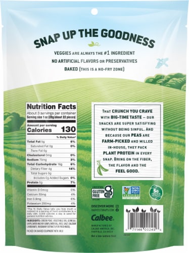 Harvest Snaps® Lightly Salted Green Pea Snack Crisps, 3.3 oz - Ralphs