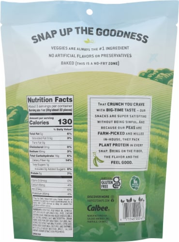 Harvest Snaps® Caesar Green Pea Snack Crisps Perspective: back