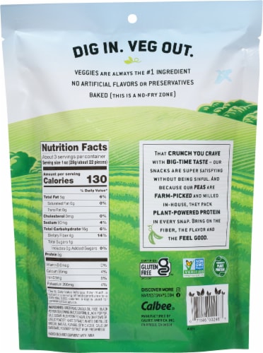 Harvest Snaps® Cracked and Spicy Black Pepper Green Pea Snack Crisps Perspective: back