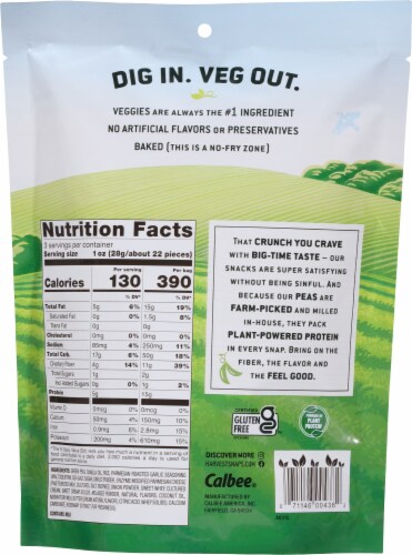 Harvest Snaps® Parmesan Roasted Garlic Green Pea Snack Crisps Perspective: back