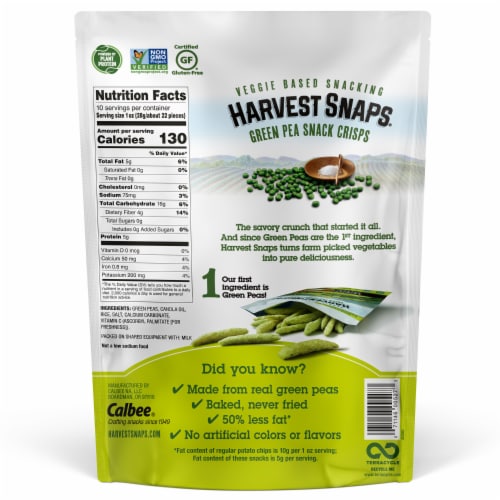 Harvest Snaps® Lightly Salted Green Pea Snack Crisps Perspective: back